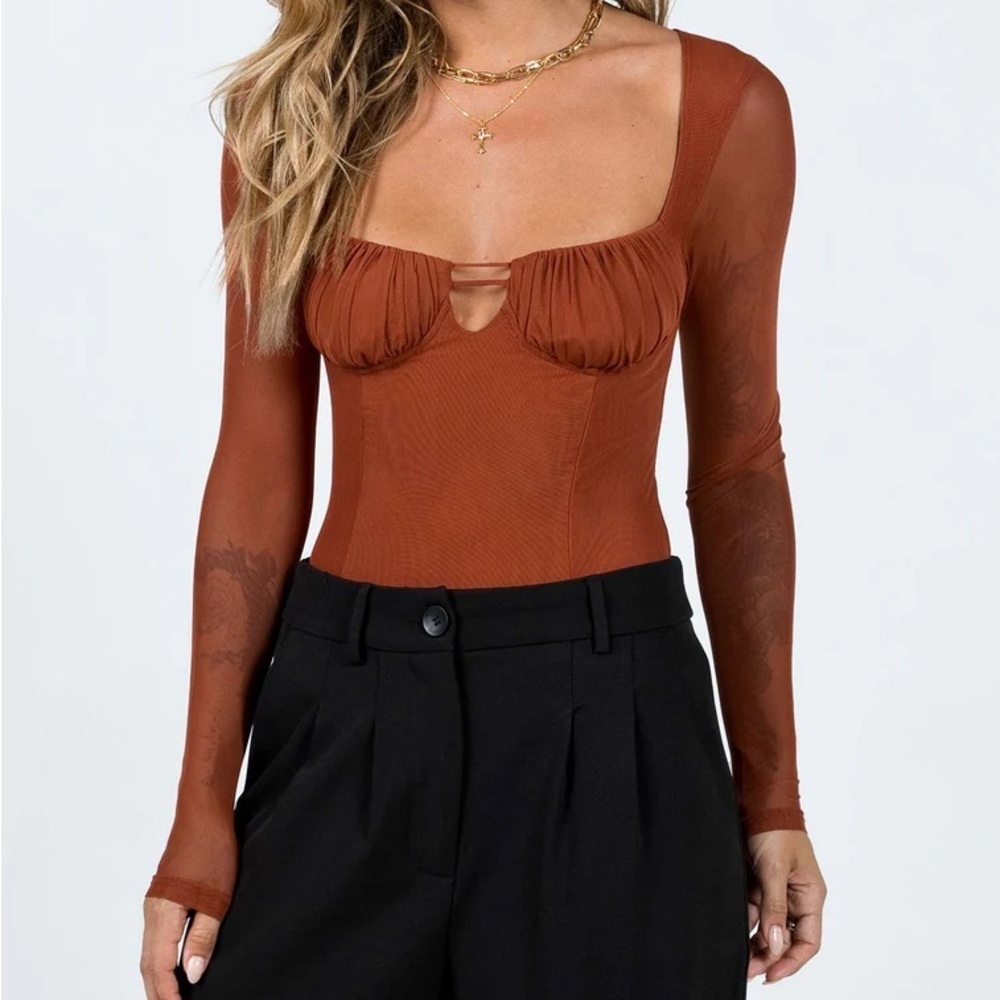 NWT Princess Polly Olas Bodysuit Terracotta US 2 / AU 6​​​
